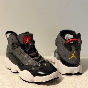 Jordan Kids' Black, Gray, and Red Sneakers
